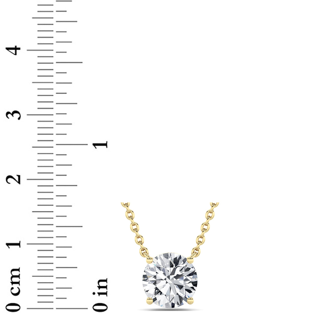 2.5Cttw Round Shaped Lab Grown Diamond (G/VS)  Necklace in 14K Gold