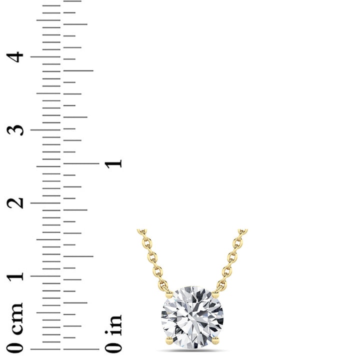 2.5Cttw Round Shaped Lab Grown Diamond (G/VS)  Necklace in 14K Gold