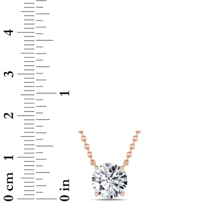 2.5Cttw Round Shaped Lab Grown Diamond (G/VS)  Necklace in 14K Gold