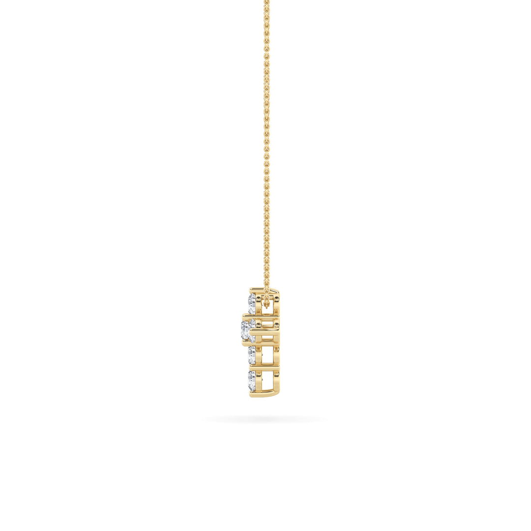 1.5CTW Round Shaped Lab Grown Diamond (F/VS) Cross Pendant in 14K Gold