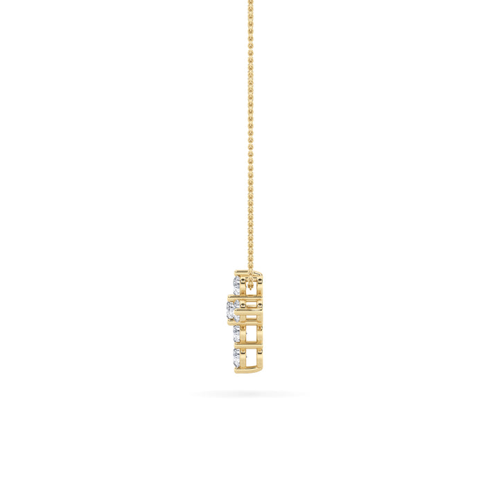 1.5CTW Round Shaped Lab Grown Diamond (F/VS) Cross Pendant in 14K Gold