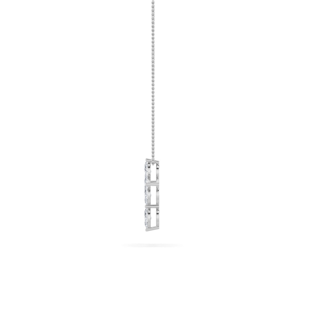 1.5CTW Marquise Shaped Lab Grown Diamond (F/VS) Cross Pendant in 14K Gold