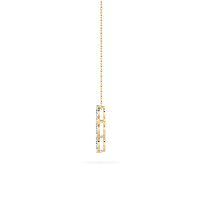 1.5CTW Marquise Shaped Lab Grown Diamond (F/VS) Cross Pendant in 14K Gold