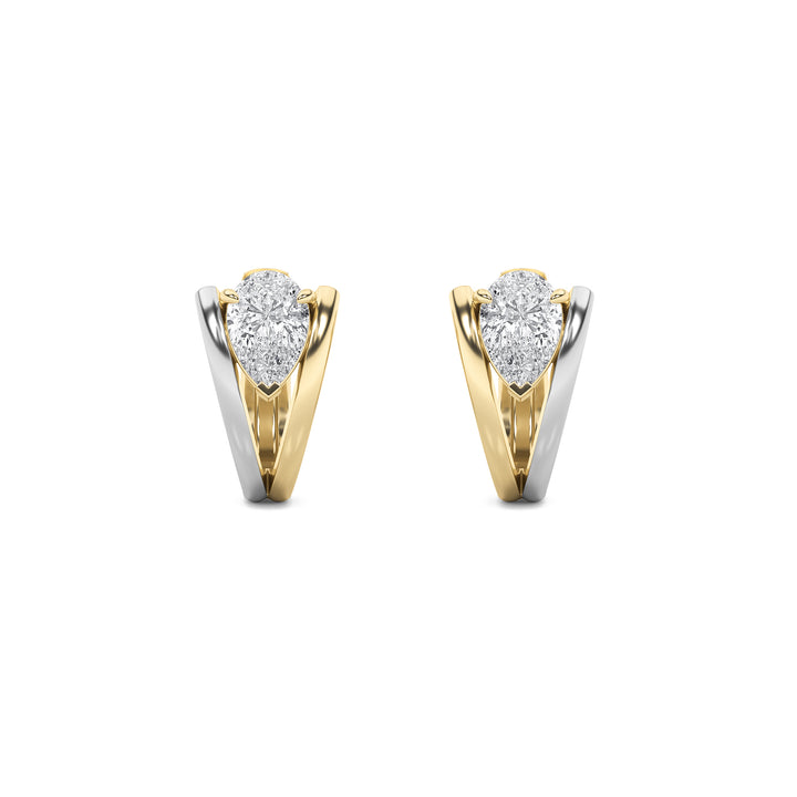1.5Cttw Pear Shaped Lab Grown Diamond (F/VVS) Fashion Earrings in 14K Gold