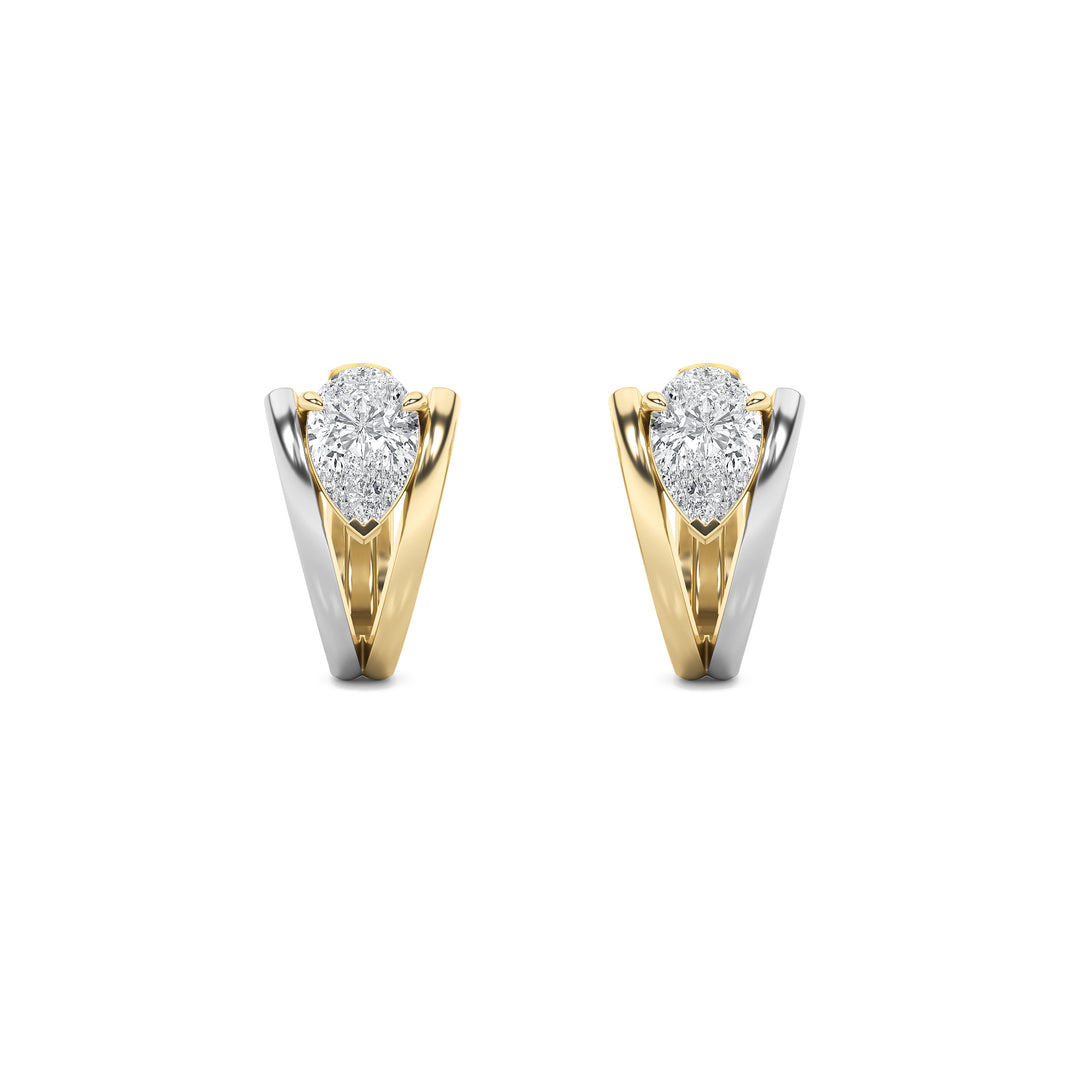 1.5CTW Pear Shaped Lab Grown Diamond (F/VS) Fashion Earrings in 14K Gold