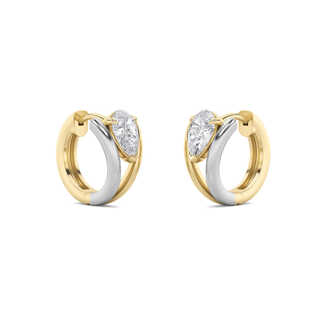 1.5CTW Pear Shaped Lab Grown Diamond (F/VS) Fashion Earrings in 14K Gold