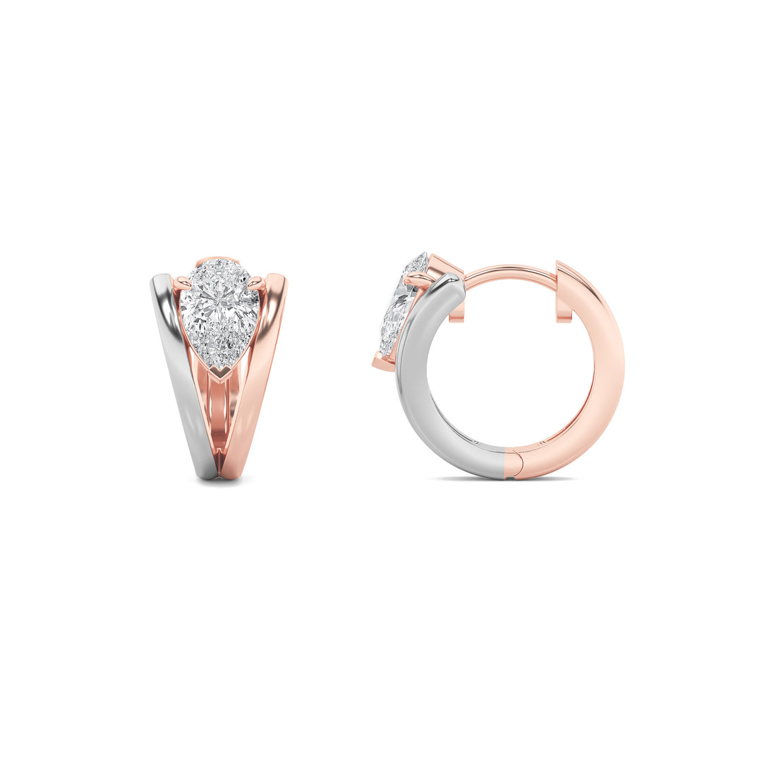 1.5Cttw Pear Shaped Lab Grown Diamond (F/VVS) Fashion Earrings in 14K Gold