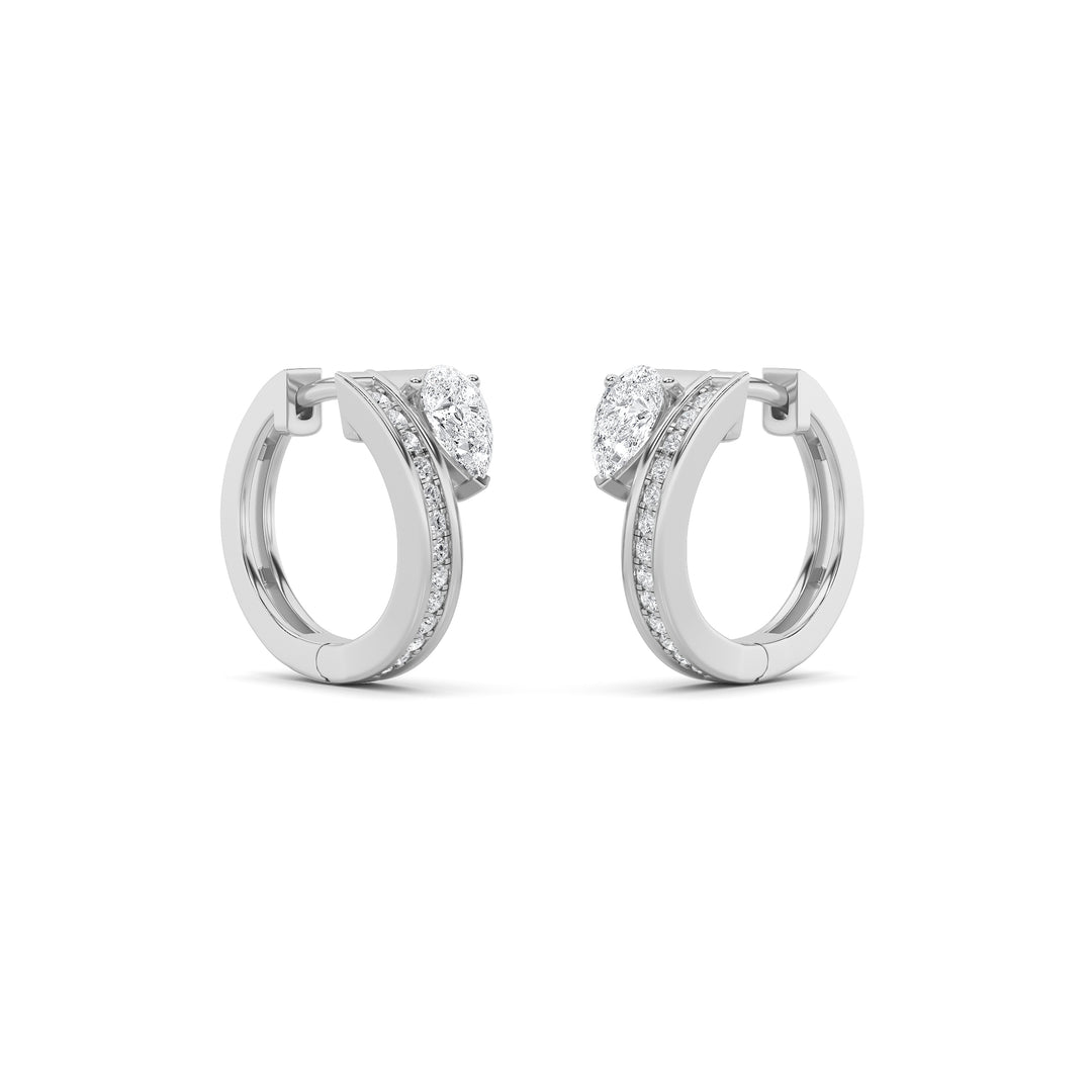 1.25Cttw Pear Shaped Lab Grown Diamond (F/VS) Fashion Earrings in 14K Gold