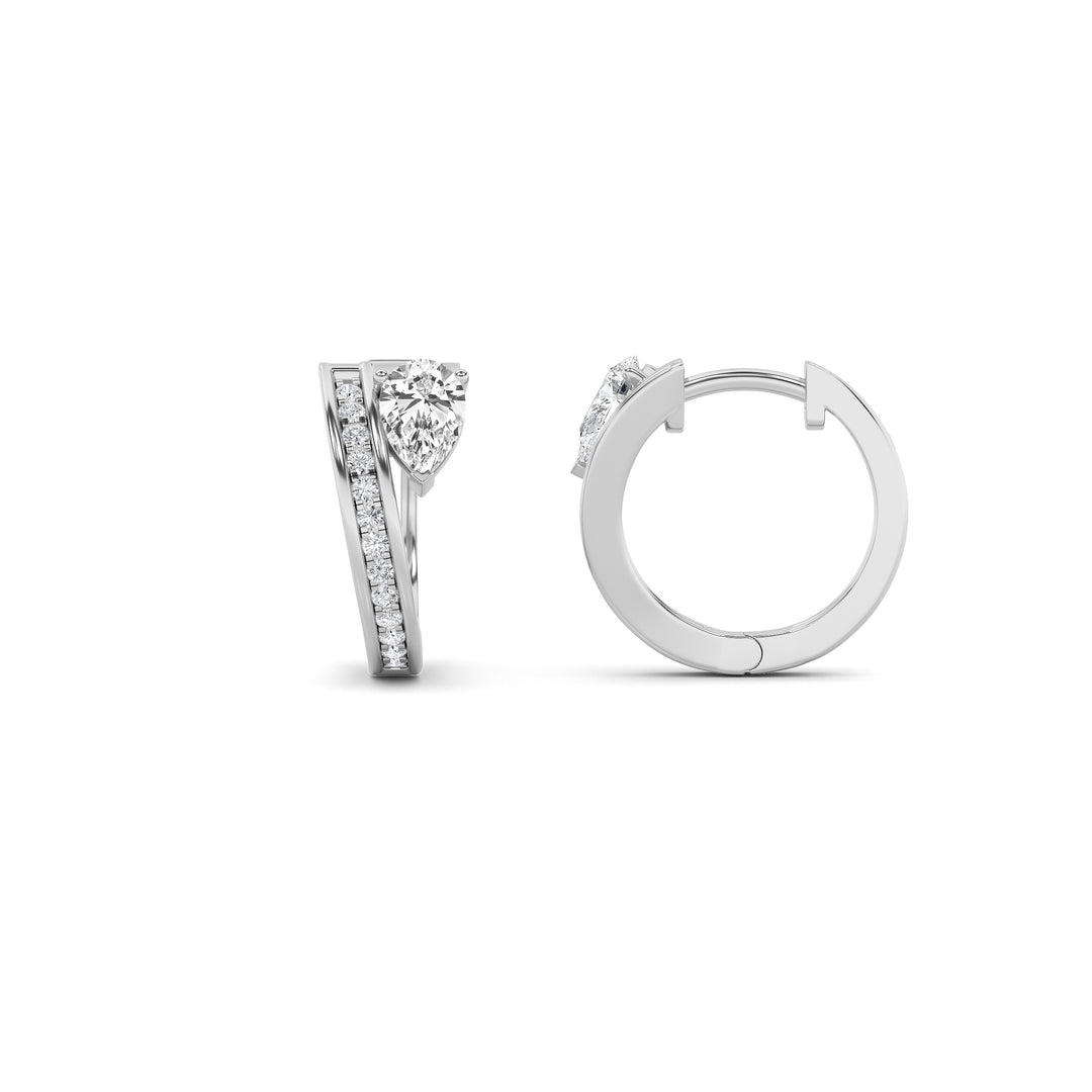 1.25Cttw Pear Shaped Lab Grown Diamond (G/VS) Fashion Earrings in 14K Gold