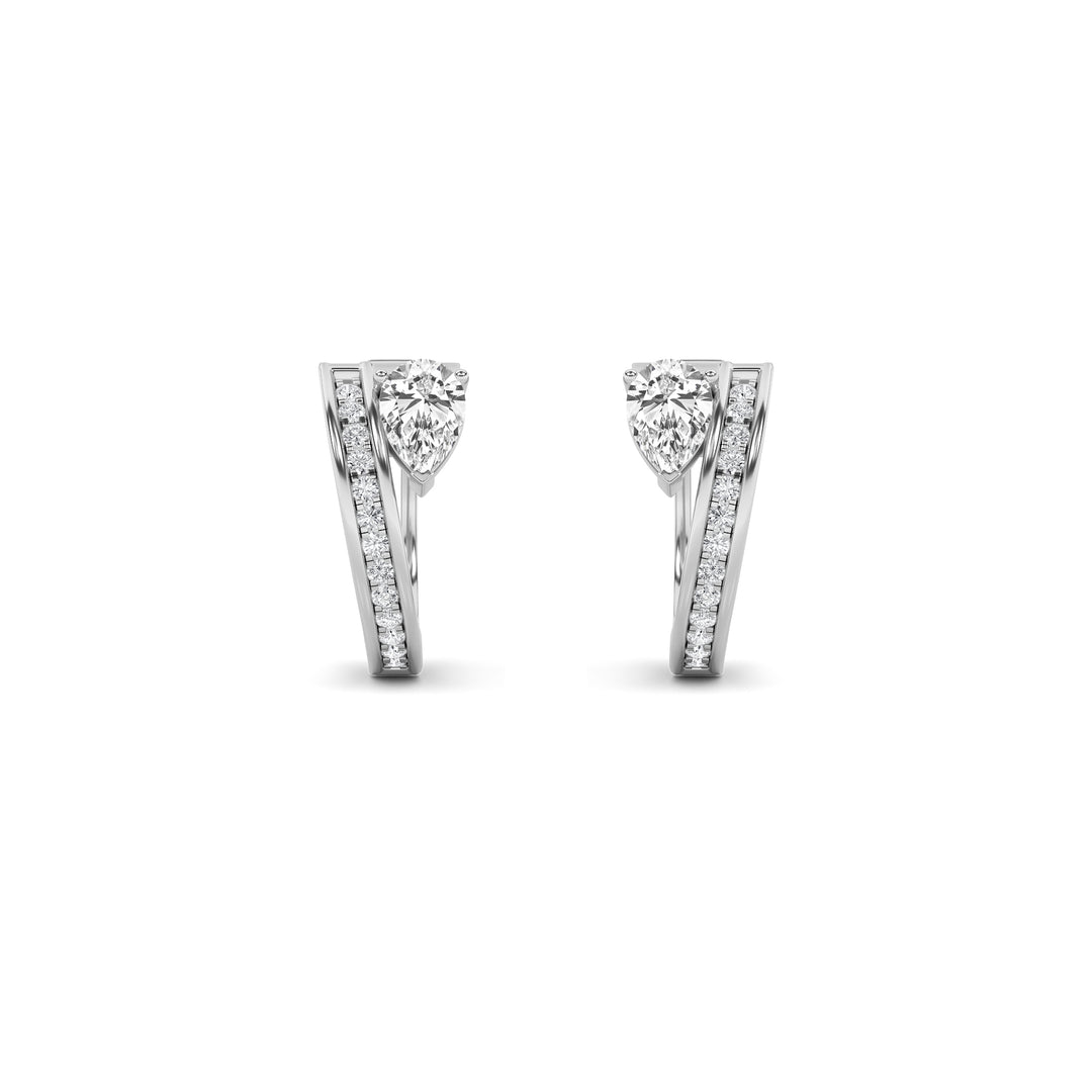 1.25Cttw Pear Shaped Lab Grown Diamond (G/VS) Fashion Earrings in 14K Gold