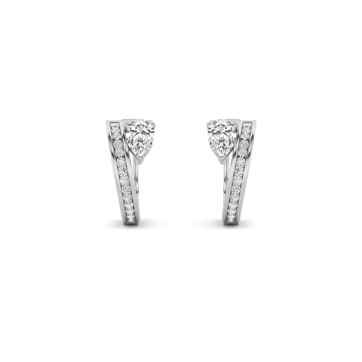 1.25Cttw Pear Shaped Lab Grown Diamond (G/VS) Fashion Earrings in 14K Gold
