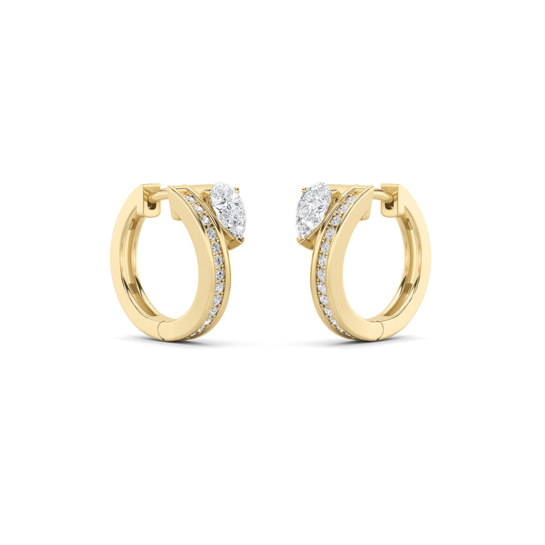 1.25Cttw Pear Shaped Lab Grown Diamond (G/VS) Fashion Earrings in 14K Gold