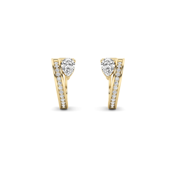 1.25Cttw Pear Shaped Lab Grown Diamond (G/VS) Fashion Earrings in 14K Gold
