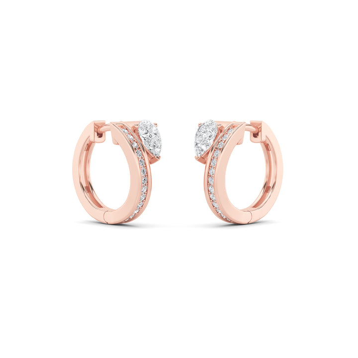 1.25Cttw Pear Shaped Lab Grown Diamond (F/VS) Fashion Earrings in 14K Gold