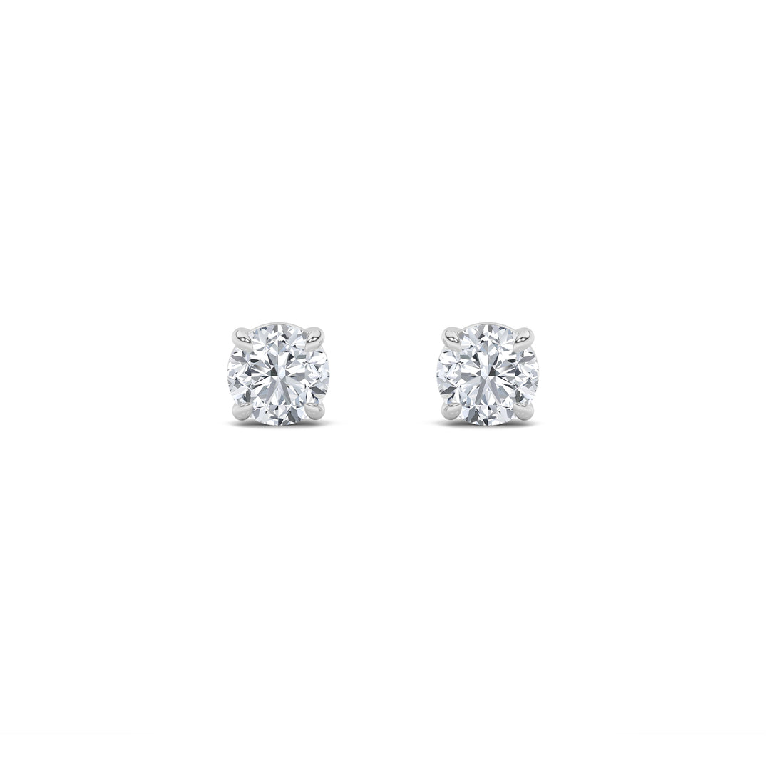 0.25CTW Round Shaped Lab Grown Diamond (F/VS) Stud Earrings in 14K Gold