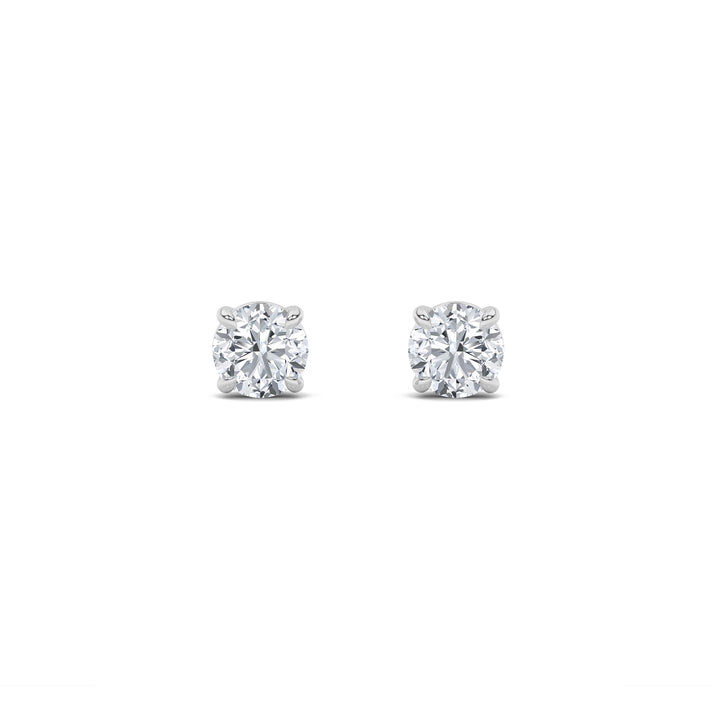 0.25CTW Round Shaped Lab Grown Diamond (F/VS) Stud Earrings in 14K Gold