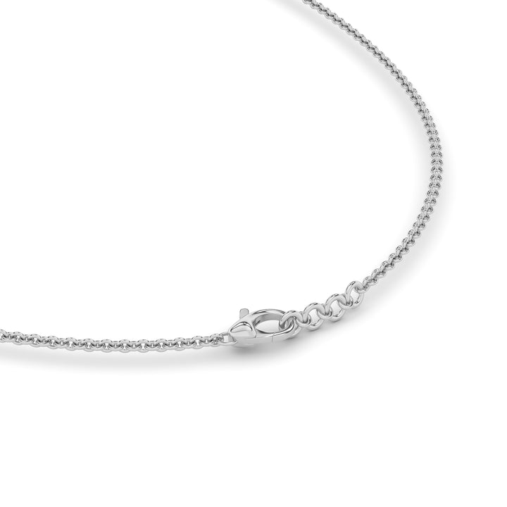 3Cttw Round Shaped Lab Grown Diamond (F/VS) Graduating half    Necklace in 14K Gold