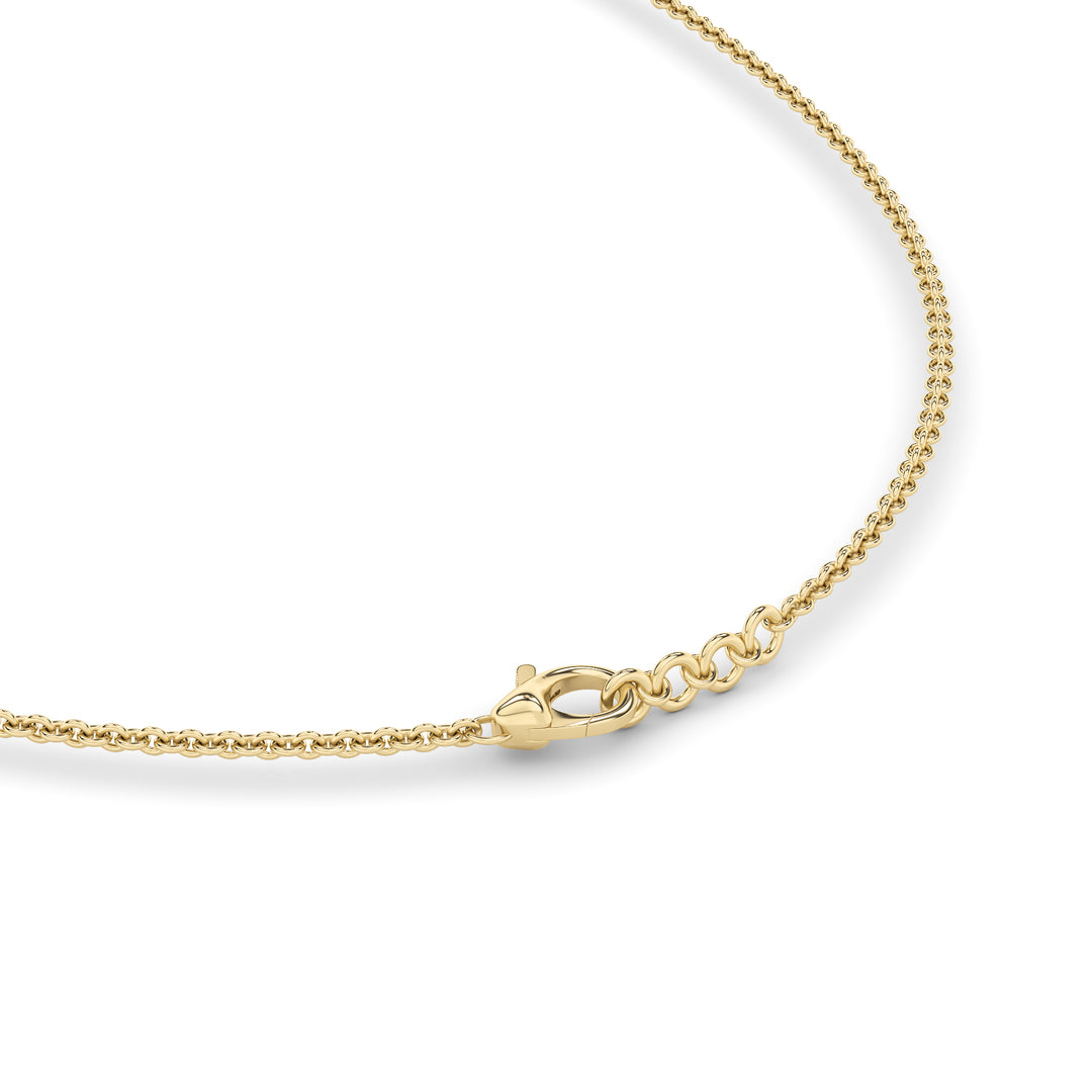 3Cttw Round Shaped Lab Grown Diamond (F/VS) Graduating half    Necklace in 14K Gold