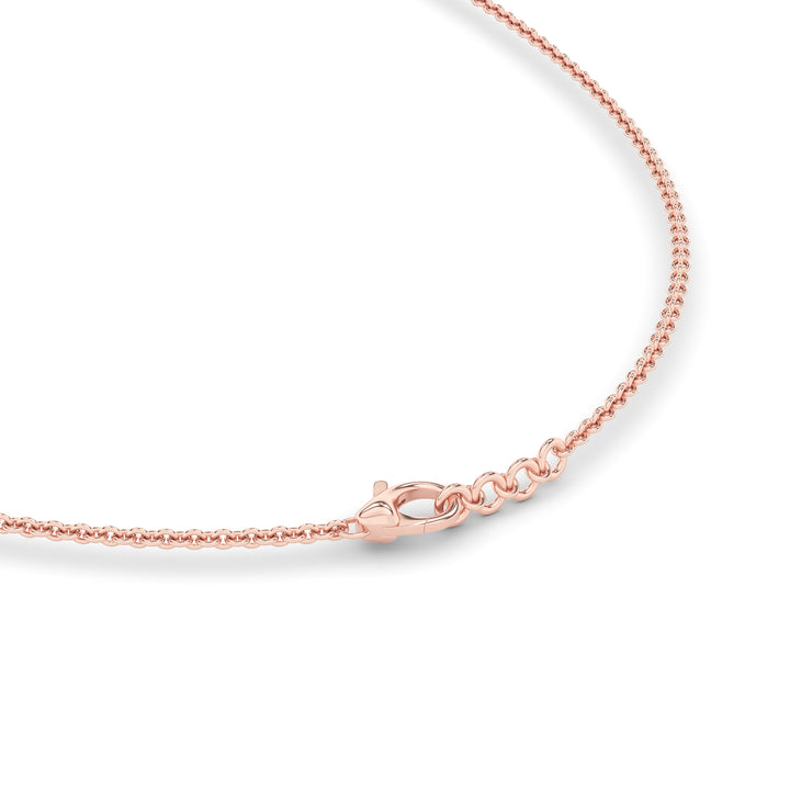 3Cttw Round Shaped Lab Grown Diamond (F/VS) Graduating half    Necklace in 14K Gold
