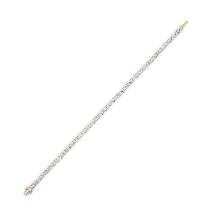 7Cttw Oval Shaped Lab Grown Diamond (F/VS) TennisBracelet in 14K Gold