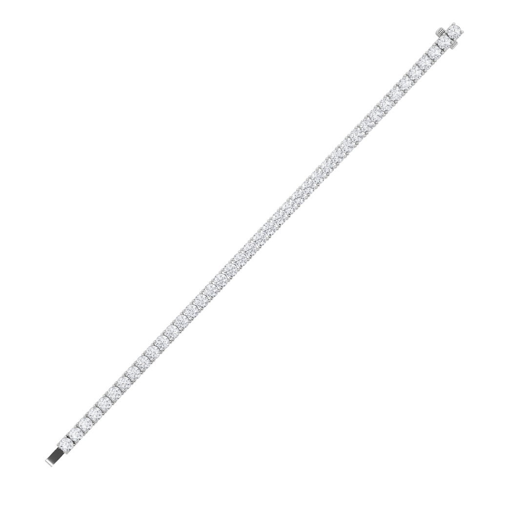 10Cttw Round Shaped Lab Grown Diamond (F/VS) Tennis Bracelet in 14K Gold