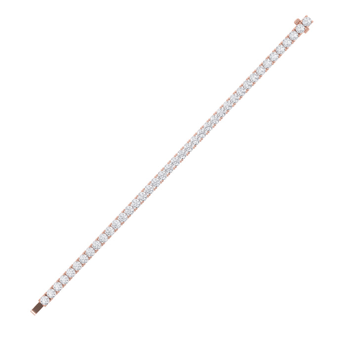 5Cttw Round Shaped Lab Grown Diamond (G/VS) Tennis Bracelet in 14K Gold