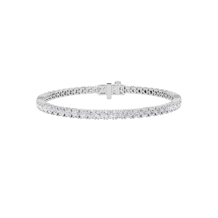 6Cttw Round Shaped Lab Grown Diamond (F/VS) Tennis Bracelet in 14K Gold