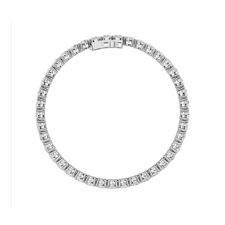 6Cttw Round Shaped Lab Grown Diamond (F/VS) Tennis Bracelet in 14K Gold