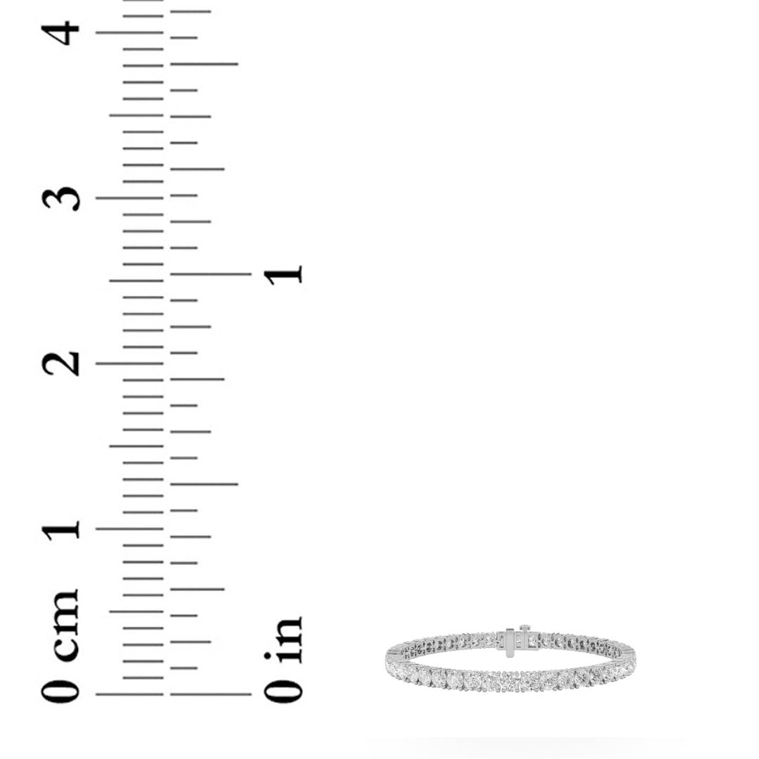 6Cttw Round Shaped Lab Grown Diamond (F/VS) Tennis Bracelet in 14K Gold