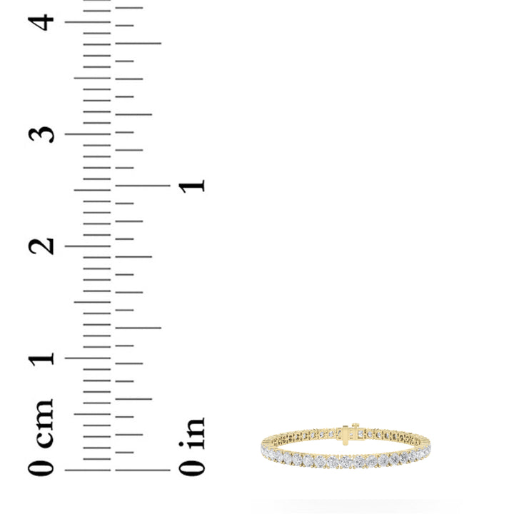 8Cttw Round Shaped Lab Grown Diamond (G/VS) Tennis Bracelet in 14K Gold