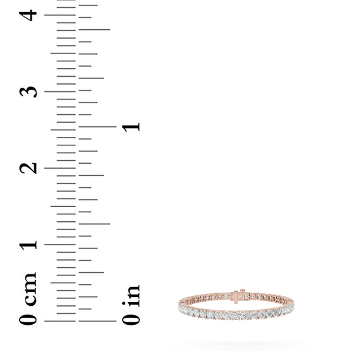 8Cttw Round Shaped Lab Grown Diamond (G/VS) Tennis Bracelet in 14K Gold
