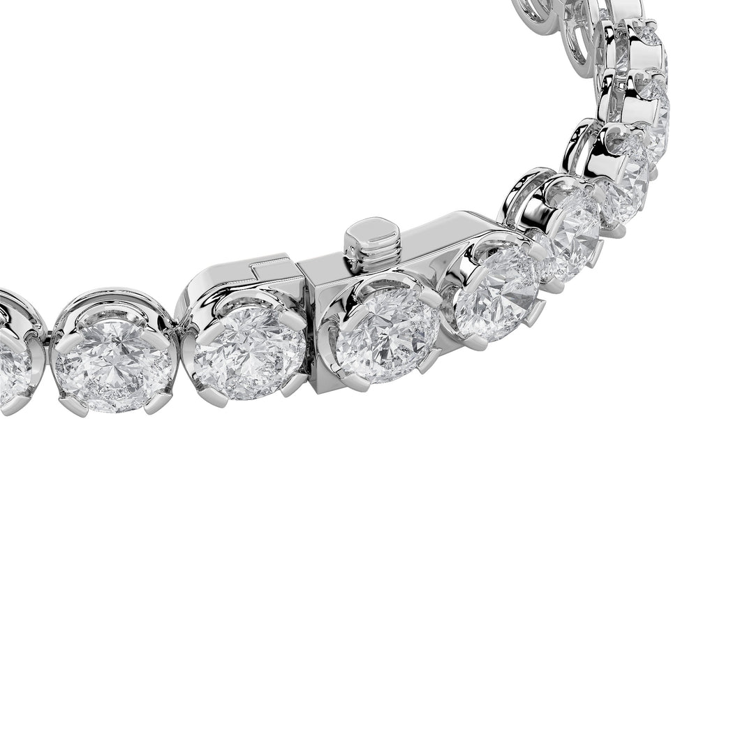 5Cttw Round Shaped Lab Grown Diamond (F/VS) Tennis Bracelet in 14K Gold