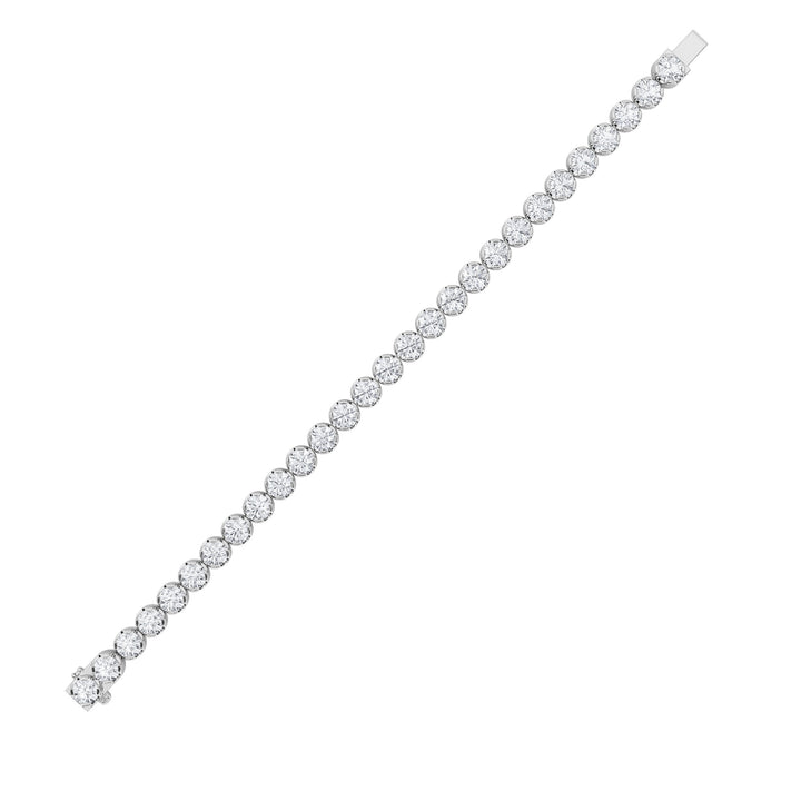 5Cttw Round Shaped Lab Grown Diamond (F/VS) Tennis Bracelet in 14K Gold