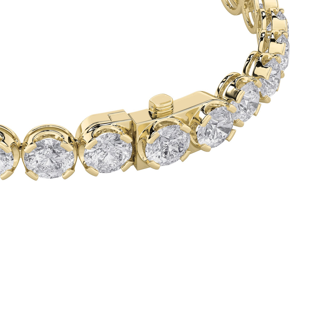 5Cttw Round Shaped Lab Grown Diamond (F/VS) Tennis Bracelet in 14K Gold