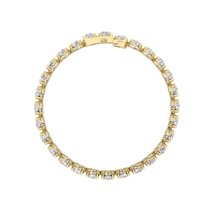 5Cttw Round Shaped Lab Grown Diamond (F/VS) Tennis Bracelet in 14K Gold