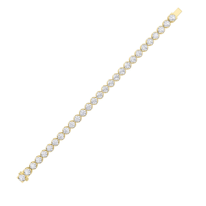 5Cttw Round Shaped Lab Grown Diamond (F/VS) Tennis Bracelet in 14K Gold