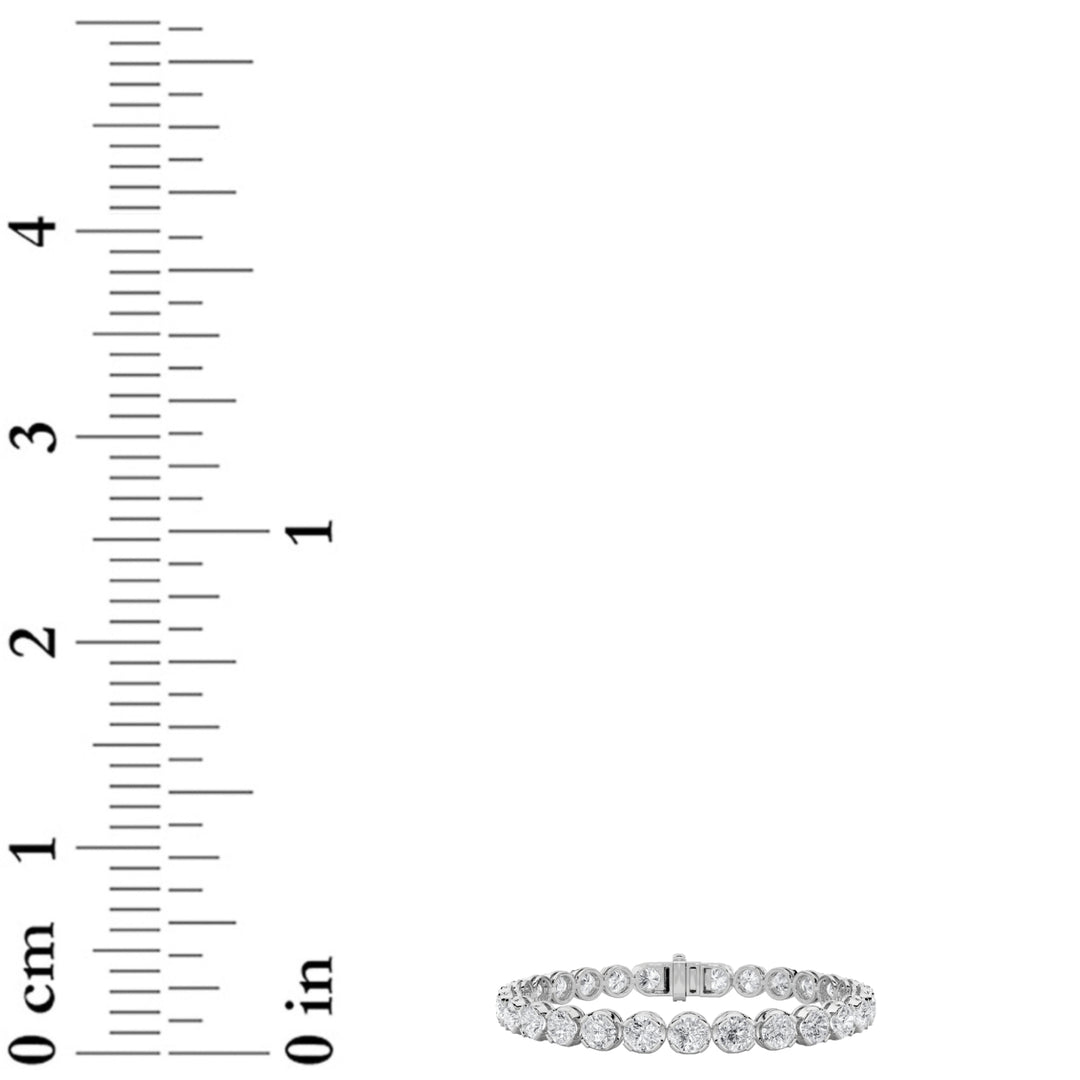 6Cttw Round Shaped Lab Grown Diamond (F/VS)  Bracelet in 14K Gold