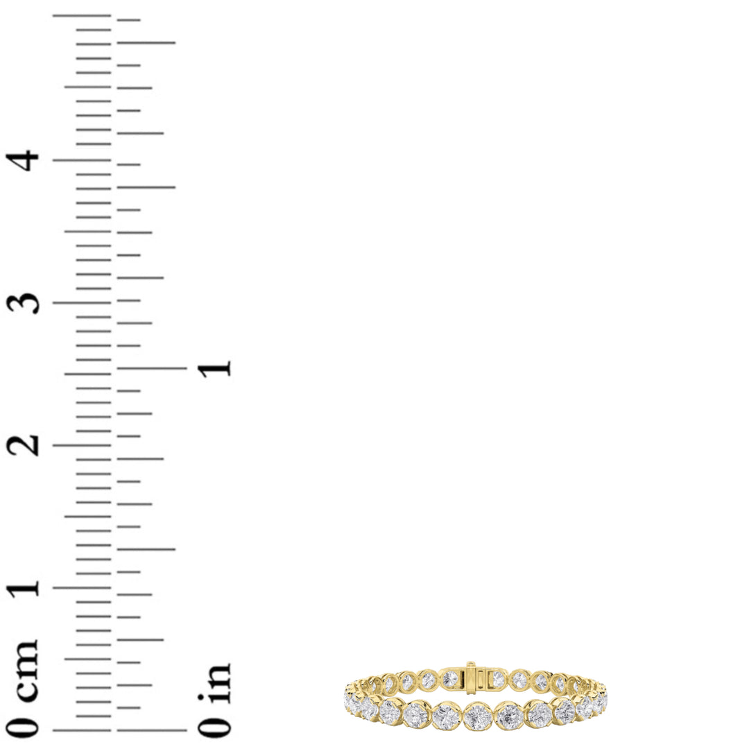 6Cttw Round Shaped Lab Grown Diamond (F/VS)  Bracelet in 14K Gold