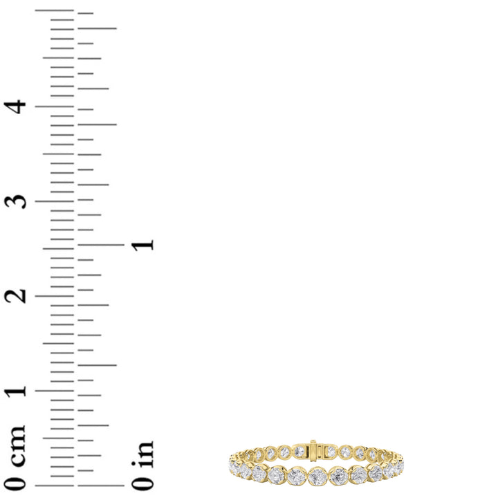 6Cttw Round Shaped Lab Grown Diamond (F/VS)  Bracelet in 14K Gold