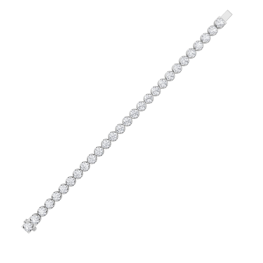 7Cttw Round Shaped Lab Grown Diamond (F/VS)  Bracelet in 14K Gold
