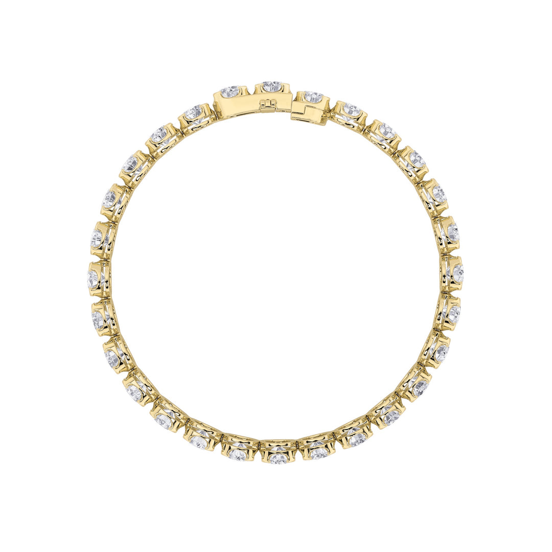 7Cttw Round Shaped Lab Grown Diamond (F/VS)  Bracelet in 14K Gold