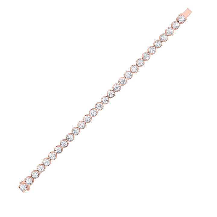 7Cttw Round Shaped Lab Grown Diamond (F/VS)  Bracelet in 14K Gold