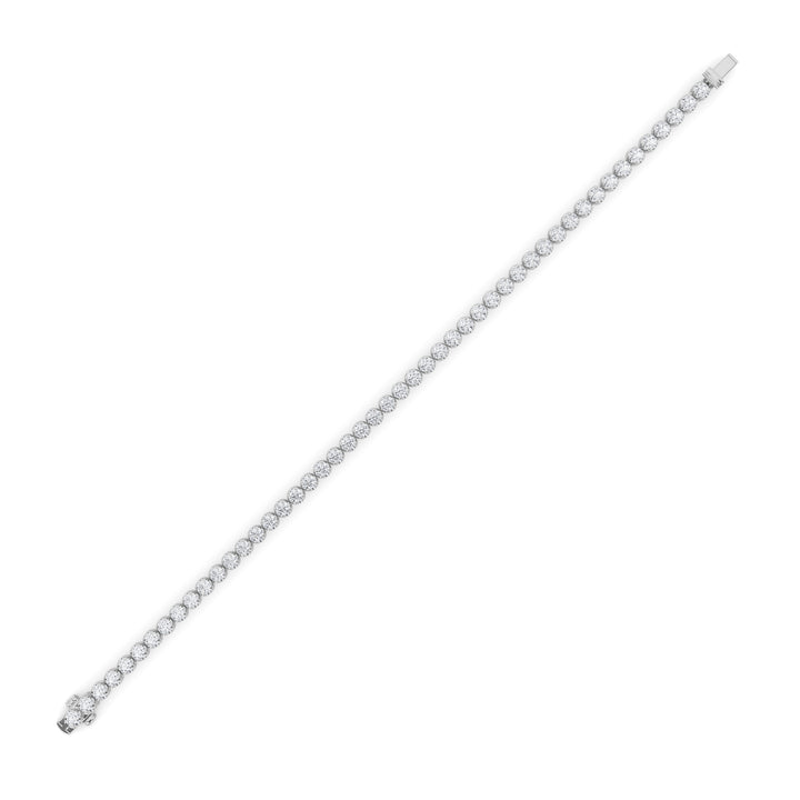 8Cttw Round Shaped Lab Grown Diamond (F/VS)  Bracelet in 14K Gold