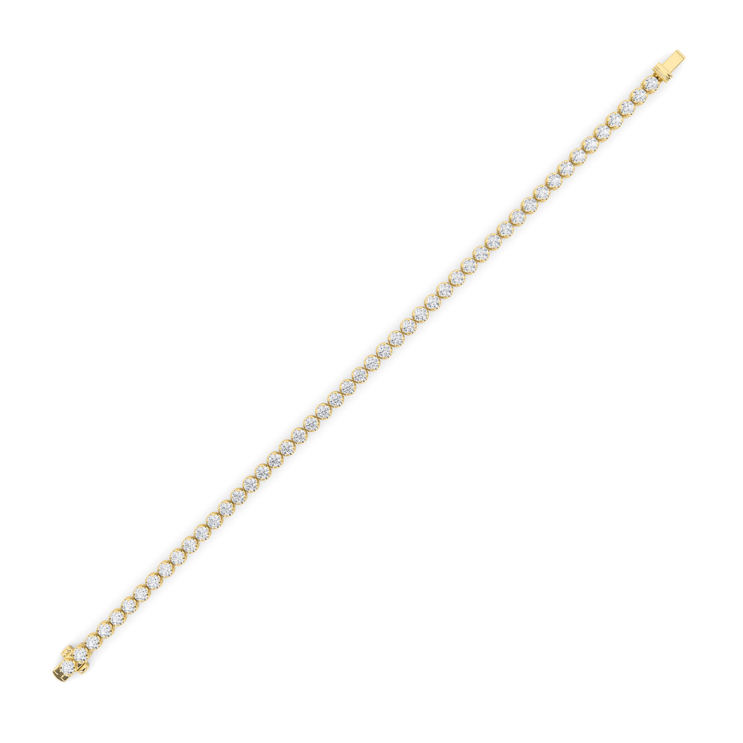 8Cttw Round Shaped Lab Grown Diamond (F/VS)  Bracelet in 14K Gold