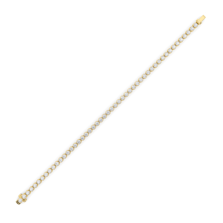 8Cttw Round Shaped Lab Grown Diamond (F/VS)  Bracelet in 14K Gold