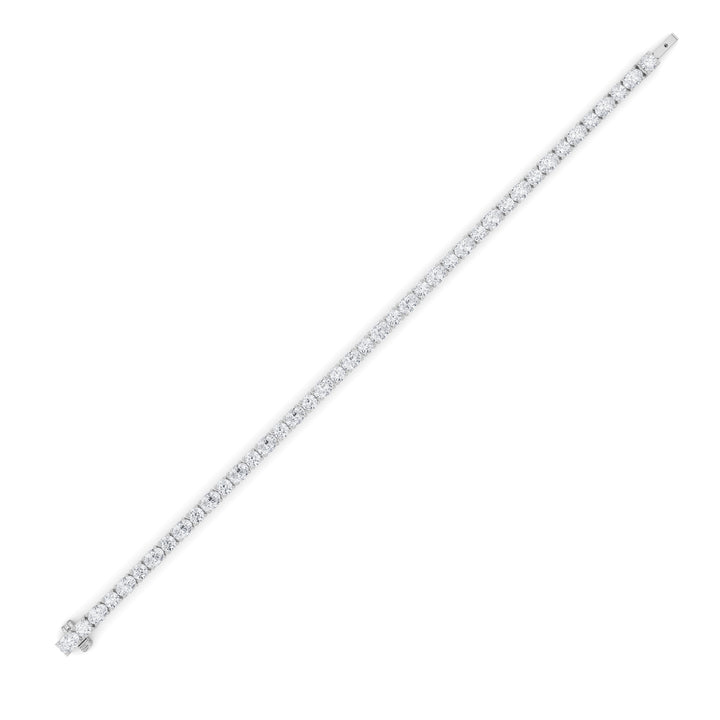 6.75Cttw Oval Shaped Lab Grown Diamond (F/VS) Bracelet in 14K Gold