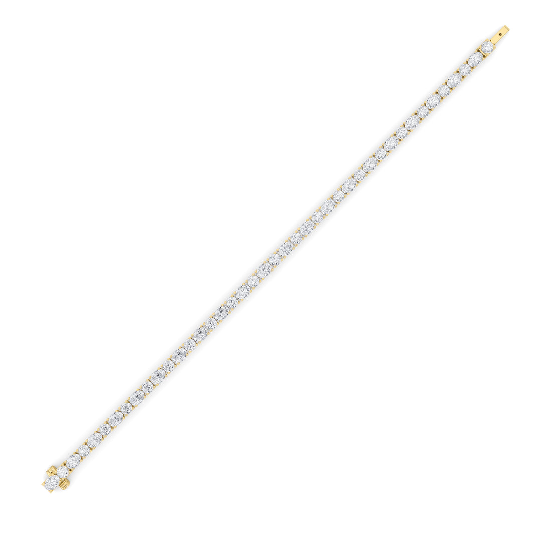 6.75Cttw Oval Shaped Lab Grown Diamond (F/VS) Bracelet in 14K Gold