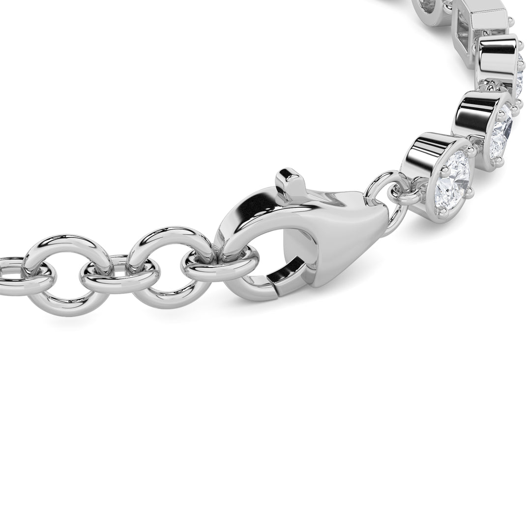 4Cttw Mix Shaped Lab Grown Diamond (G/VS) Bracelet in 14K Gold