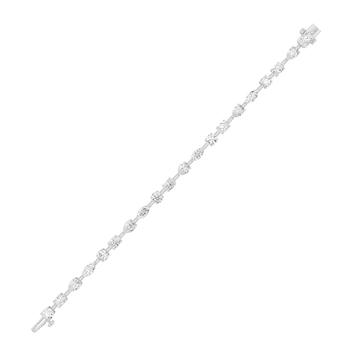 10.25Cttw Mix Shaped Lab Grown Diamond (F/VS) Bracelet in 14K Gold