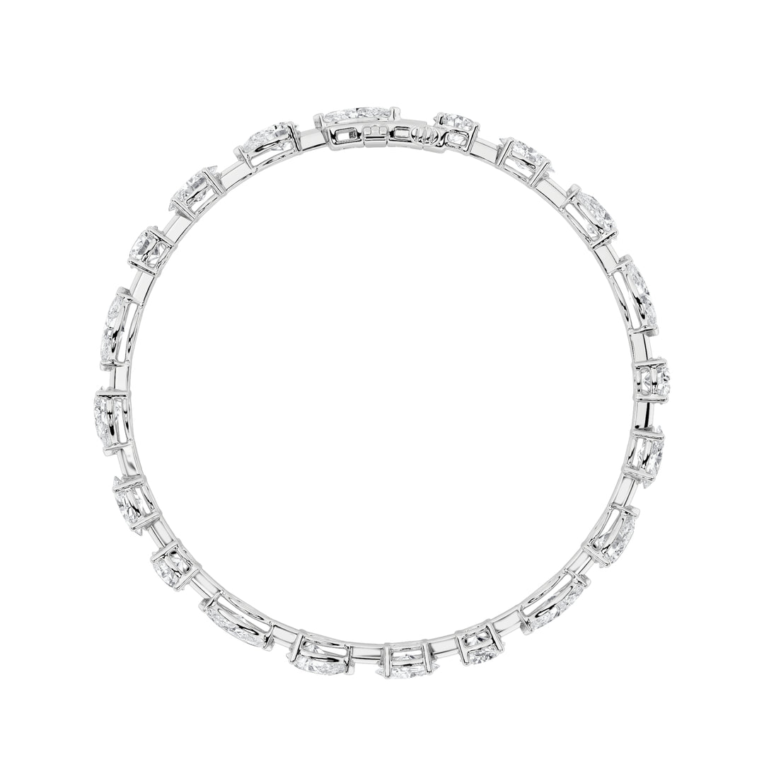 10.25Cttw Mix Shaped Lab Grown Diamond (F/VS) Bracelet in 14K Gold